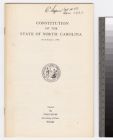 Constitution of the State of North Carolina 